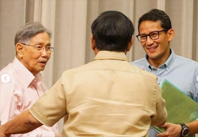 Sandiaga Uno unggah fotonya bersama Kwik Kian Gie dan Prabowo Subianto/Foto: Instagram Sandiaga 